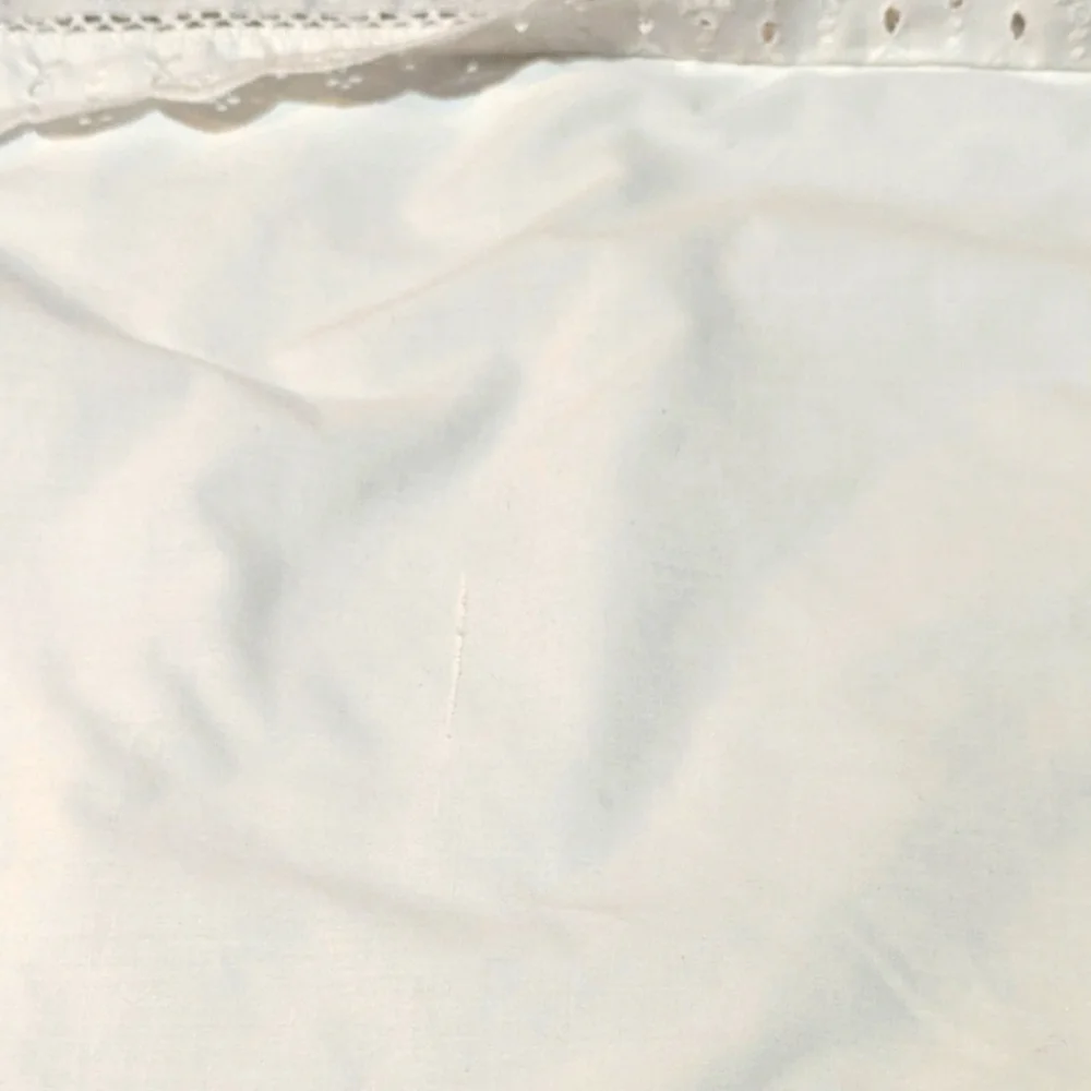 Vintage Wamsutta Pillow Sham King Eyelet Lace Trim Cottagecore Shabby Chic White
